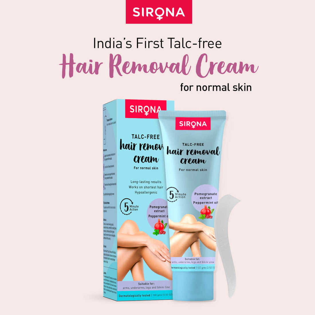 Sirona Talc-Free Hair Removal Cream - Arms | Legs | Bikini Area | Underarms