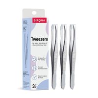Sirona Tweezer for Women | Eyebrow Plucker For , Upper Lips &amp; Small Hair Removal tweezer for Women, No Rust Stainless Steel, Long-lasting (Pack of 3)