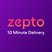 Zepto logo with '10 Minute Delivery' text on a purple background