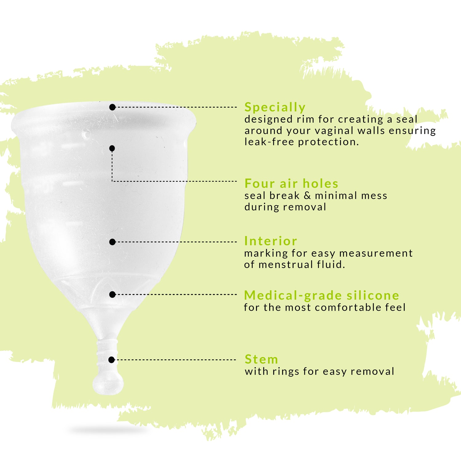Menstrual Cup with Pain Patch
