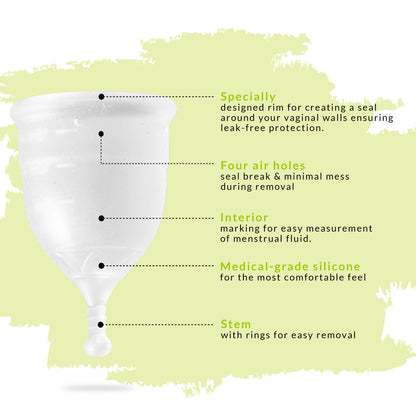 Menstrual Cup with Pain Patch
