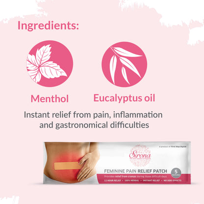 Period Comfort Kit - Pain Patch , Intimate Wash (200ml), Rash Cream