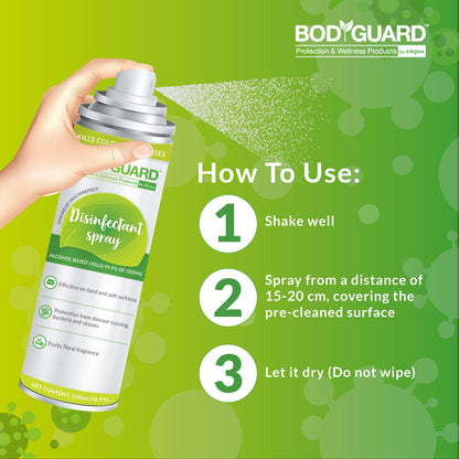 Surface Disinfectant Spray Sanitizer Trio - Protection from Disease Causing Germs, Hard and Soft Surfaces, Floral Fragrance - 300 ml Each