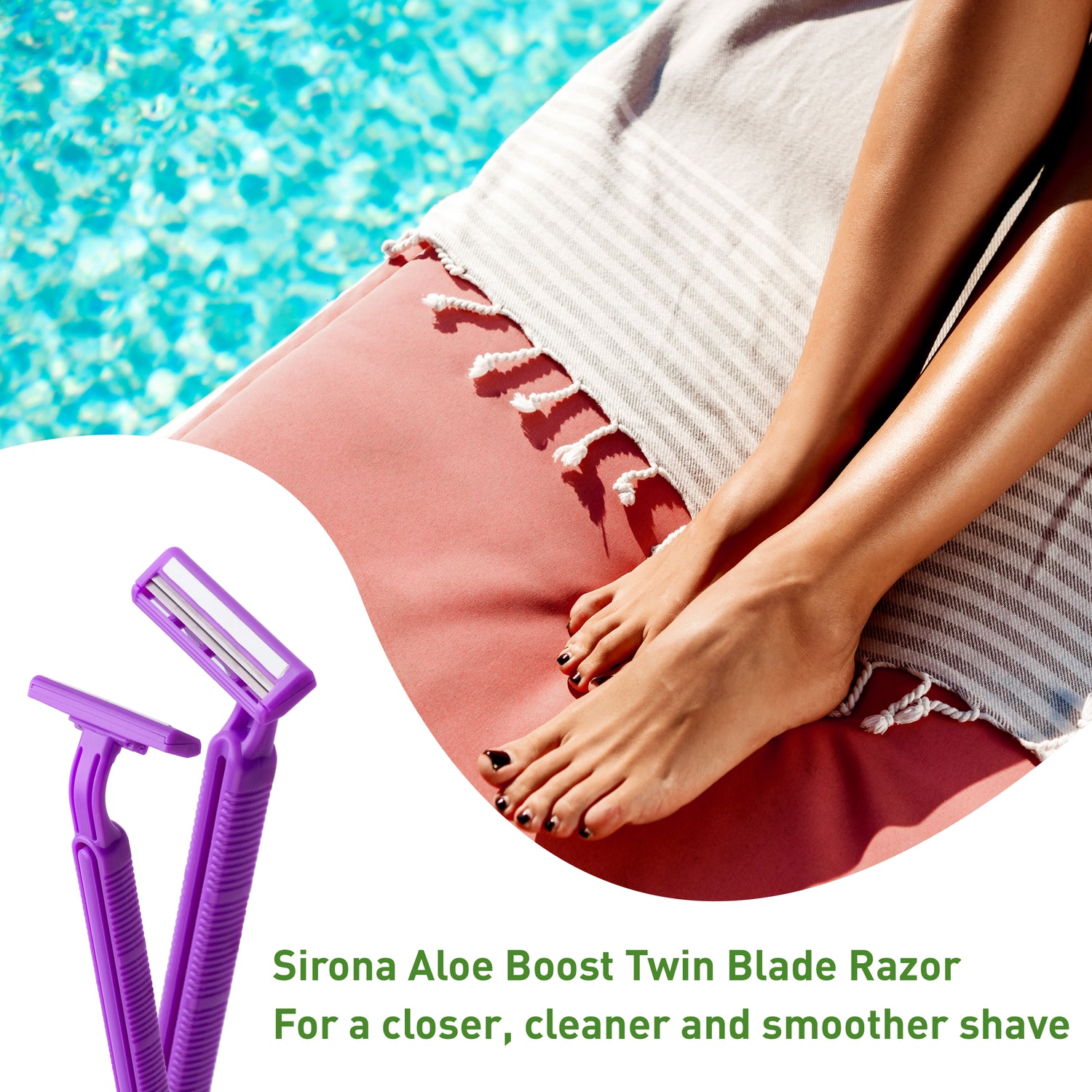 Sirona Aloe Boost Twin Blade Disposable Razor