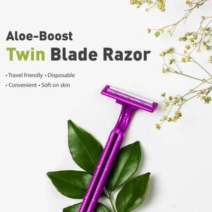Sirona Aloe Boost Twin Blade Disposable Razor