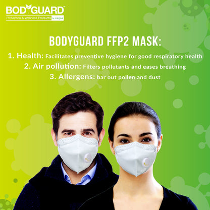 BodyGuard N95 + PM2.5 FFP2 Anti Pollution Face Mask with 5 Layers Protection - Pee Buddy