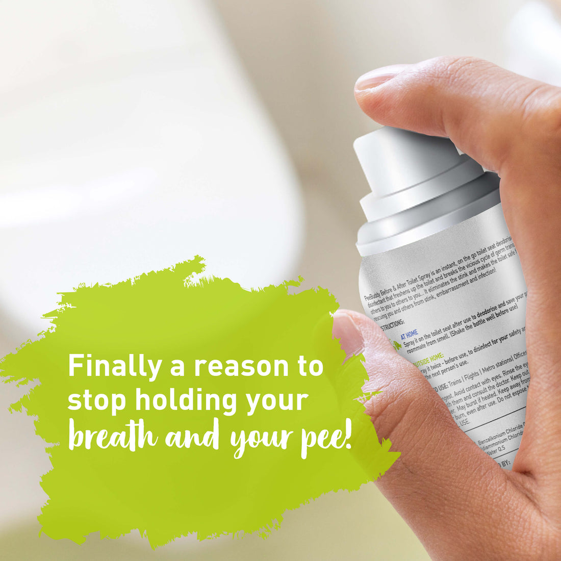 PeeBuddy Before &amp; After Toilet Sanitizer Spray Trio - Eliminating Germs and Odour , Disinfectant and Deodoriser, Vanilla Fragrance - 100 ml Each