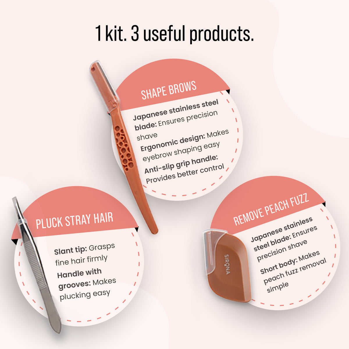 Facial 3-in-1 Hair Removal Kit