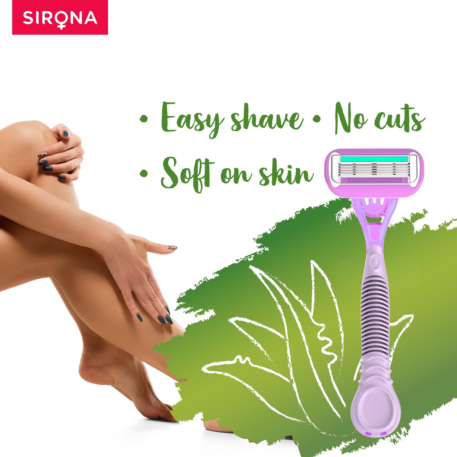 Sirona Aloe Boost 4 Blade Reusable Razor - Pee Buddy