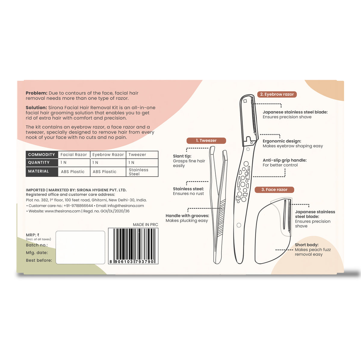 Facial 3-in-1 Hair Removal Kit