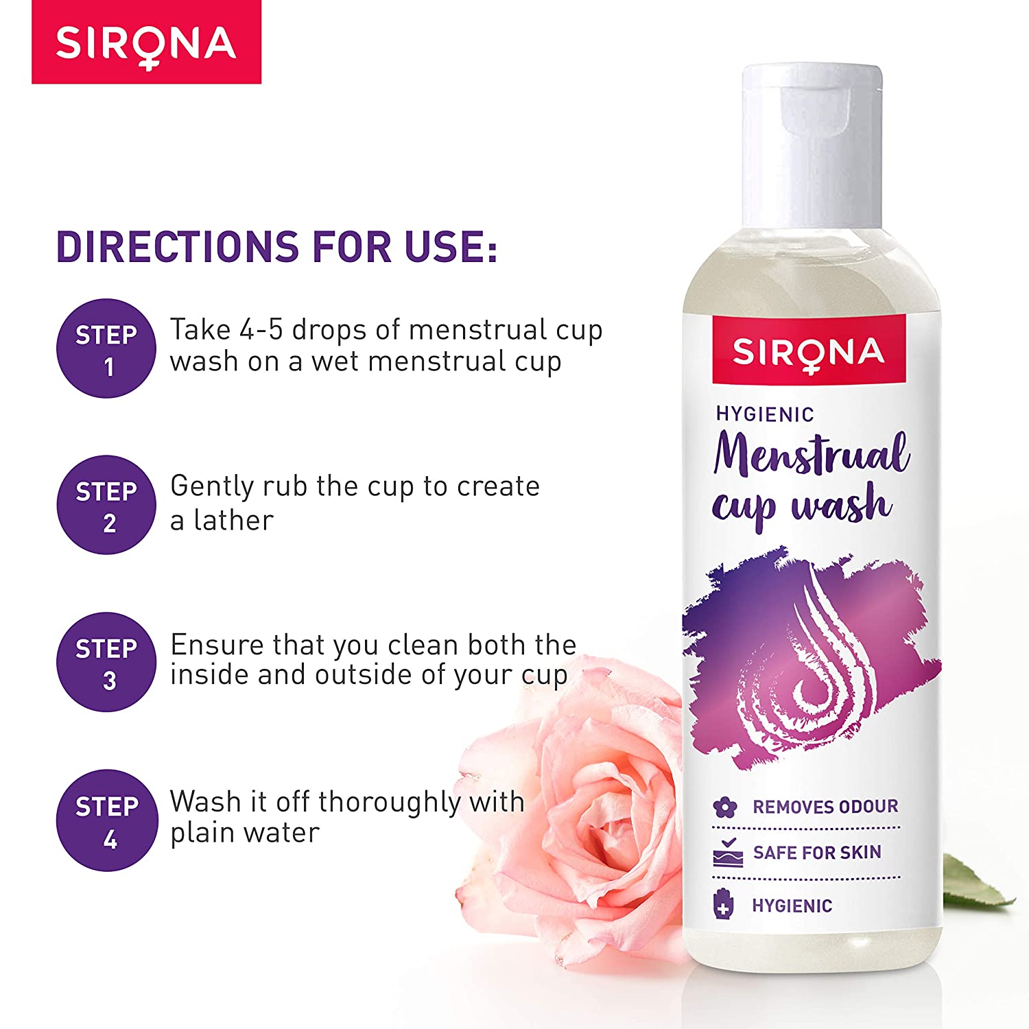 Sirona Natural Menstrual Cup Wash – 100 ml - Pee Buddy