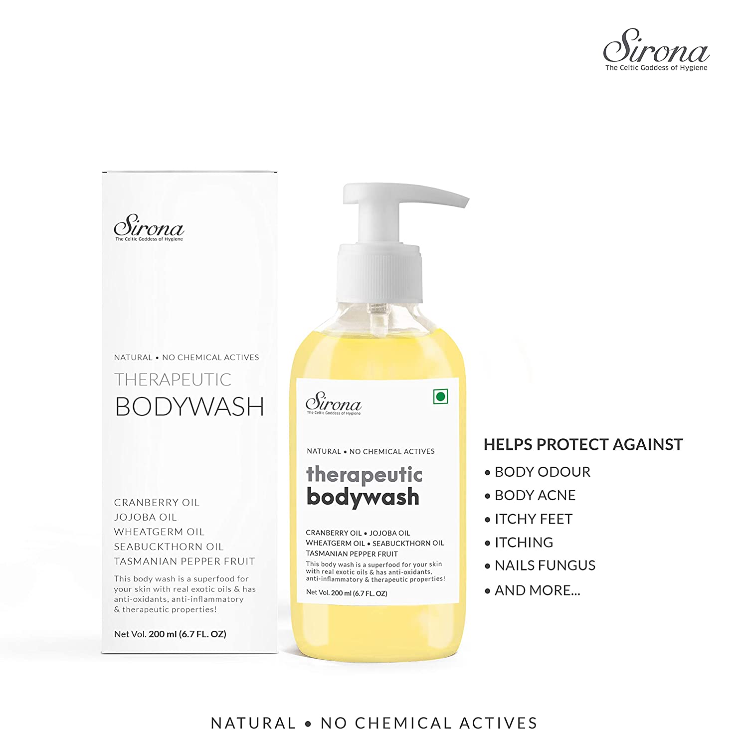 Sirona Natural Therapeutic Body Wash - 200 ml - Pee Buddy