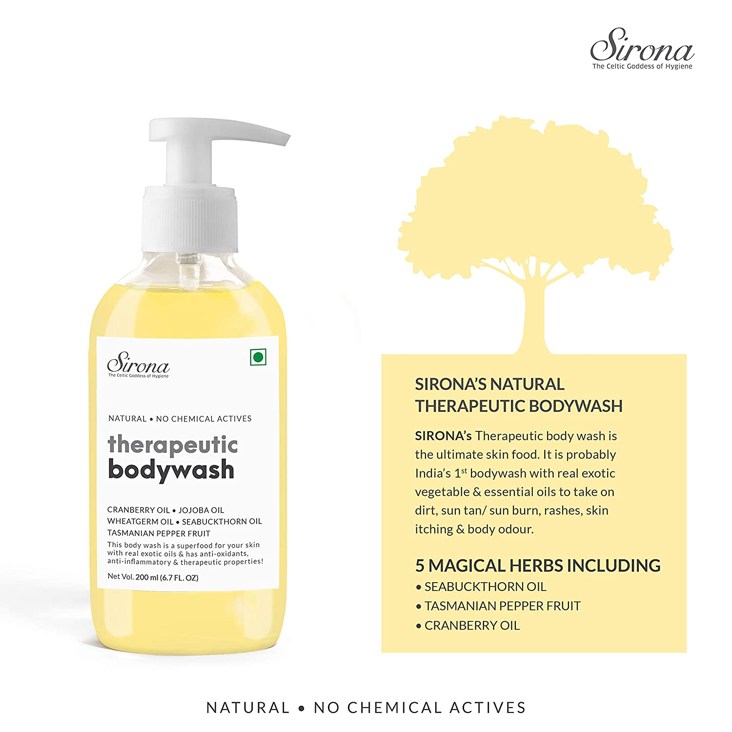 Sirona Natural Therapeutic Body Wash - 200 ml - Pee Buddy