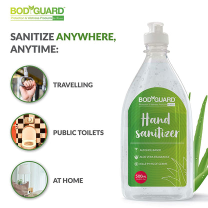 BodyGuard Alcohol Based Hand Sanitizer 500 ml - Pee Buddy