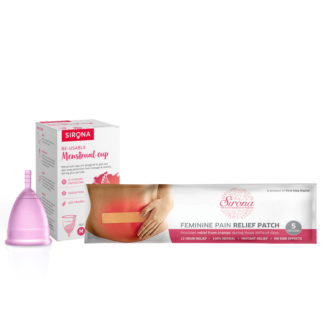 Menstrual Cup with Pain Patch