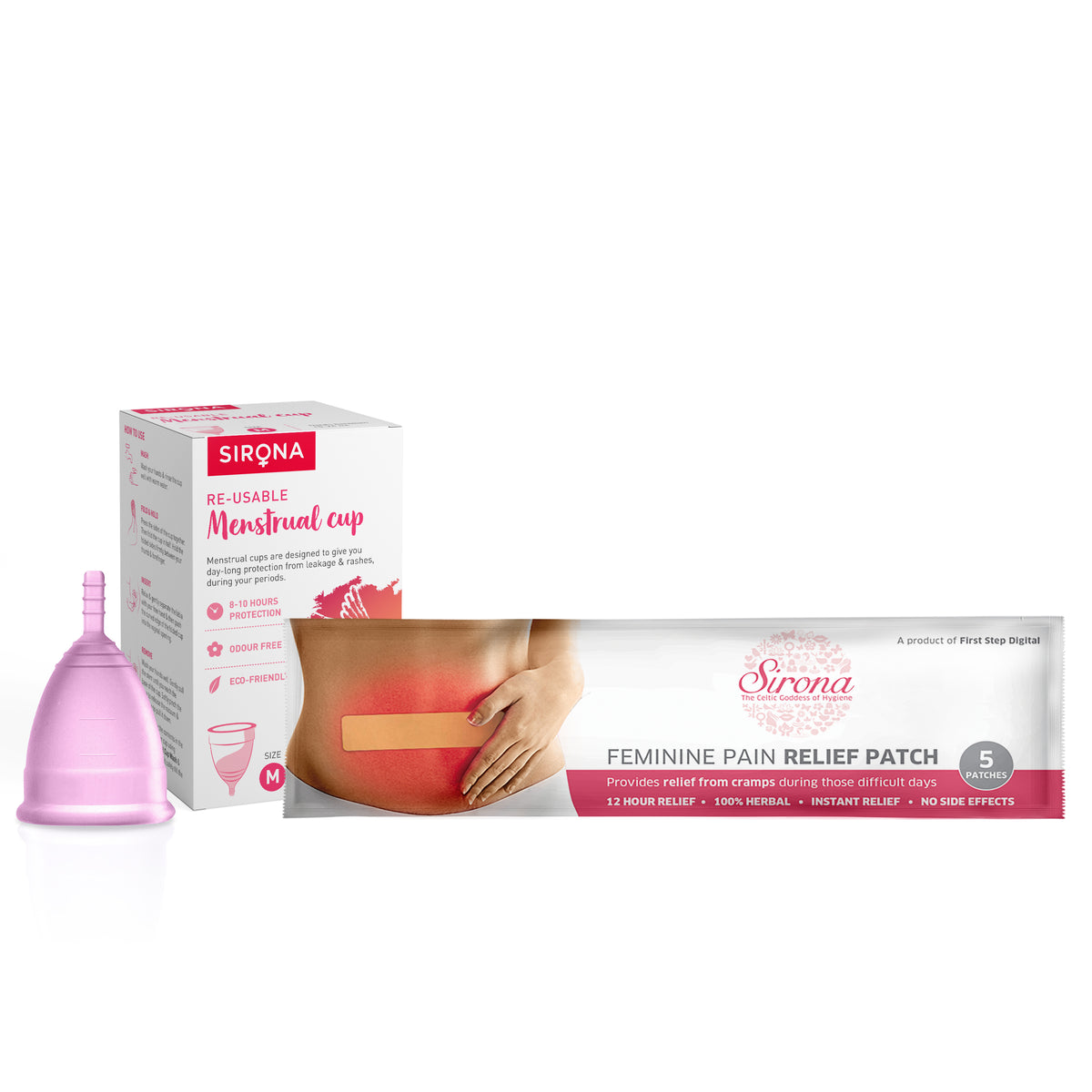 Menstrual Cup &amp; Pain Relief Patch