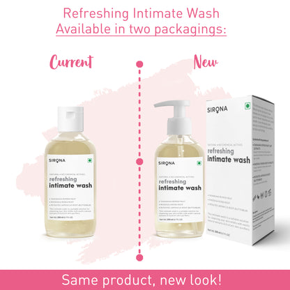 Sirona Natural Intimate Wash - with 5 Magical Herbs, Olive Oil, Tea Tree Oil &amp; Jojoba Oil, Prevents Bad Odour, Itching &amp; Irritation