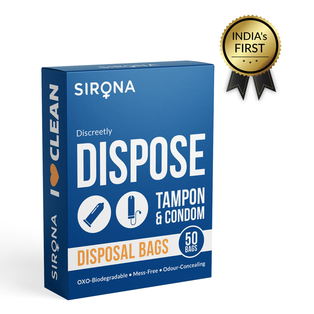 Sirona Condoms and Tampons Disposable Bags - 50 Bags