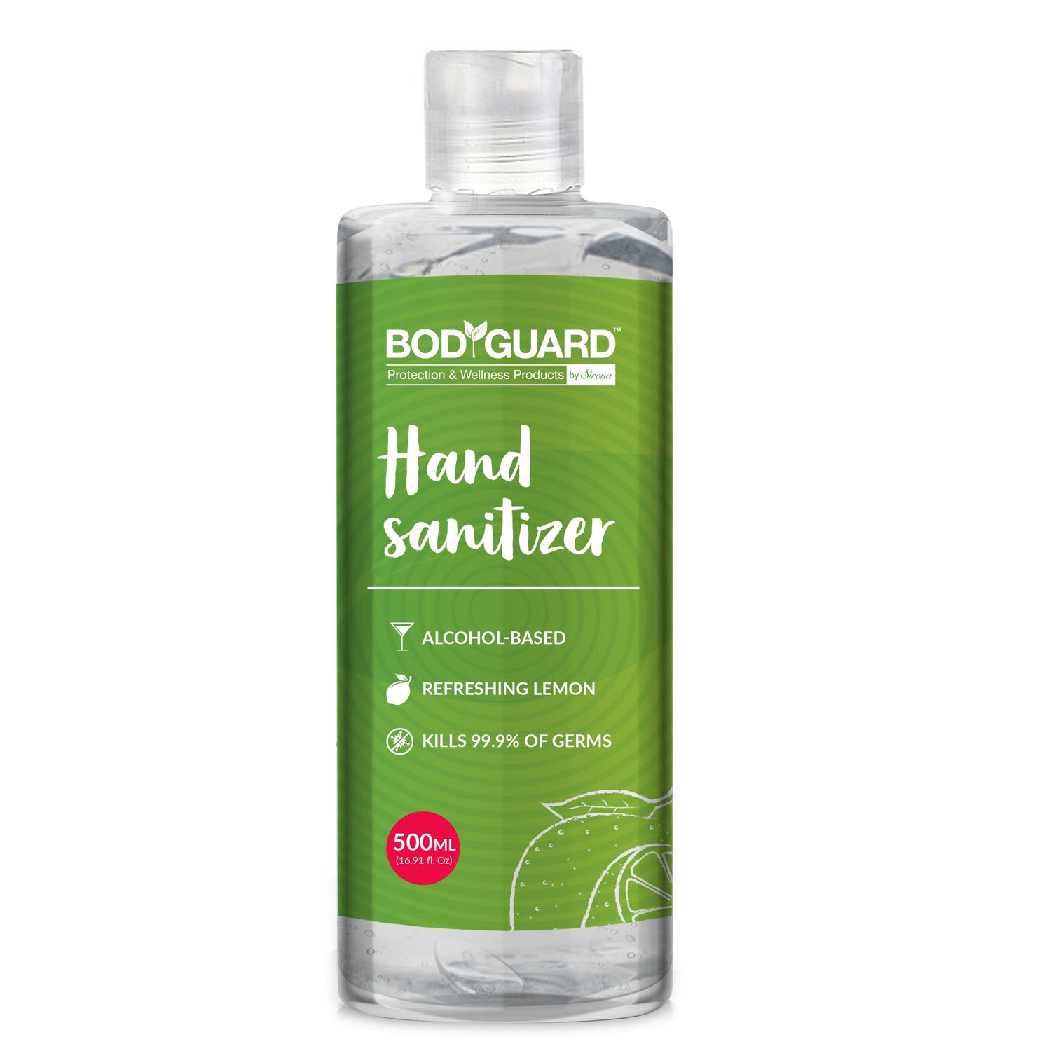 BodyGuard Alcohol Based Hand Sanitizer 500 ml - Pee Buddy