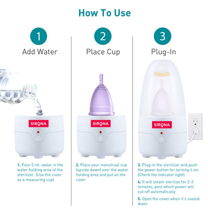 Sirona Menstrual Cup Sterilizer - 1 Unit