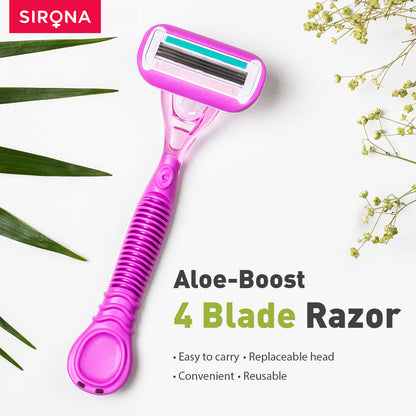 Sirona Aloe Boost 4 Blade Reusable Razor