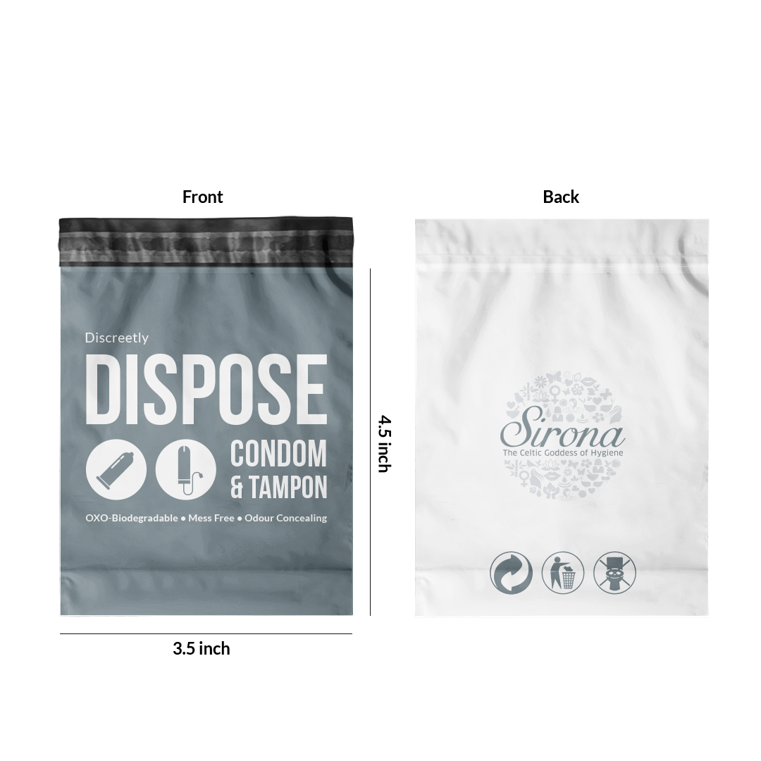 Sirona Condoms and Tampons Disposable Bags - 50 Bags - Pee Buddy