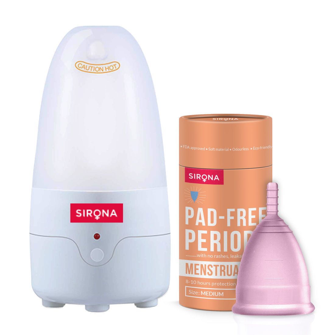 Period Cup Care Kit - Cup With Menstrual Cup Sterilizer (Kills 99% Germs in 3-Minutes)