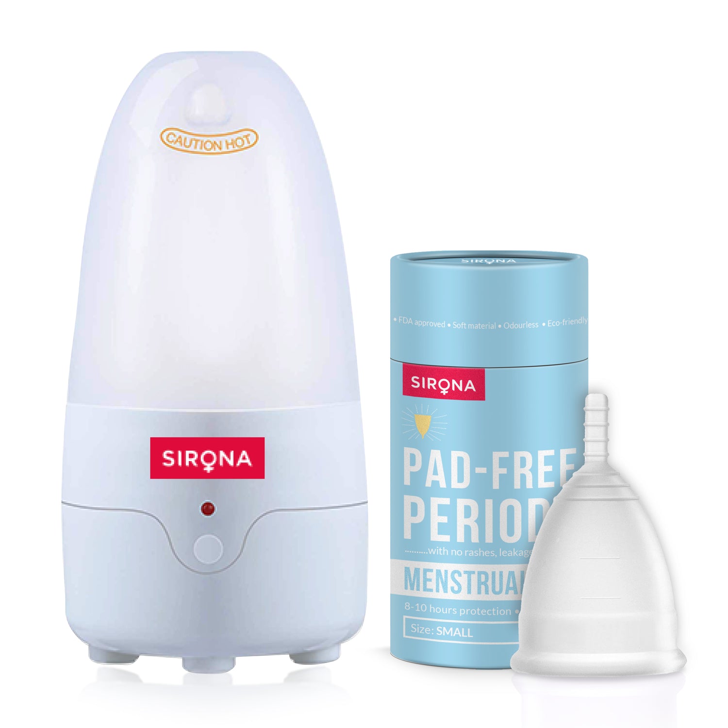 Period Cup Care Kit - Cup With Menstrual Cup Sterilizer (Kills 99% Germs in 3-Minutes)