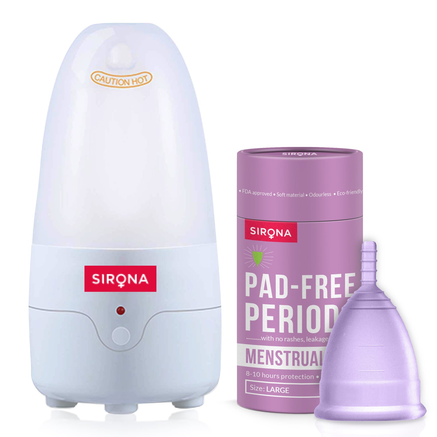 Period Cup Care Kit - Cup With Menstrual Cup Sterilizer (Kills 99% Germs in 3-Minutes)